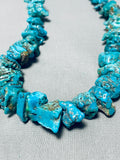 Chunky Dunky Nugget Vintage Native American Navajo Turquoise Sterling Silver Necklace-Nativo Arts