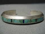 Superb Vintage Native American Navajo Royston Turquoise Sterling Silver Bracelet Old-Nativo Arts