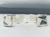 Heavy 90 Gram Vintage Native American Navajo Sterling Silver Thick Bracelet Cuff-Nativo Arts