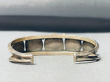 Chunky Graduating Vintage Native American Navajo Turquoise Sterling Silver Bracelet-Nativo Arts