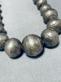Very Old Very Rare Vintage Native American Navajo Hand Tooled Sterling Silver Necklace-Nativo Arts