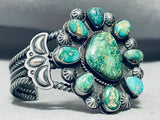 One Of The Best Ever Vintage Native American Navajo Damale Turquoise Sterling Silver Bracelet-Nativo Arts