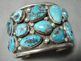 One Of The Biggest Native American Turquoise Sterling Silver Bracelet-Nativo Arts