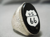 Important Vintage Navajo Highway 66 Sterling Silver Native American Ring-Nativo Arts