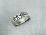 Marvelous Cliff Mowa Vintage Native American Hopi Sterling Silver Ring Signed-Nativo Arts