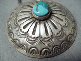 Impressive Vintage Native American Navajo Royston Turquoise Sterling Silver Keychain Old-Nativo Arts