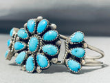 Sensational Vintage Native American Zuni Lone Mountain Turquoise Sterling Silver Bracelet-Nativo Arts