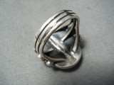 One Of The Best Vintage Native American Navajo Orville Tsinnie Lapis Sterling Silver Ring-Nativo Arts