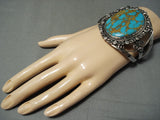 Native American Rare Francisco Gomez Spiderweb Turquoise Sterling Silver Bracelet-Nativo Arts