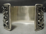 Native American Important Vintage Francisco Gomez Spiderweb Turquoise Sterling Silver Bracelet-Nativo Arts