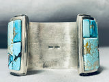 One Of The Craziest Native American Navajo Turquoise Coral Sterling Silver Bracelet-Nativo Arts
