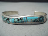 James Lee Navajo Turquoise And Opal Sterling Silver Bracelet Native American-Nativo Arts