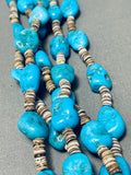 Native American 200+ Gram Vintage Santo Domingo Old Kingman Turquoise Heishi Necklace-Nativo Arts