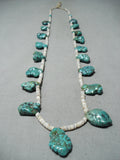 Marvelous Vintage Navajo Turquoise And Heishi Necklace Native American Old-Nativo Arts