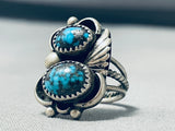 Sensational Vintage Native American Navajo Morenci Turquoise Sterling Silver Ring-Nativo Arts