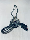 Native American Superior Santo Domingo Turquoise Sterling Silver Bolo-Nativo Arts
