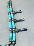 Jaw Dropping Vintage Native American Navajo Turquoise Sterling Silver Cross Necklace-Nativo Arts