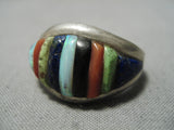 Rare Vintage Native American Navajo Charles Loloma Apprentice Turquoise Sterling Silver Ring-Nativo Arts