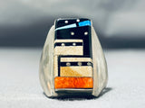 Pueblo Heavy Native American Navajo Turquoise Sterling Silver Ring-Nativo Arts
