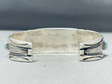 Amazing Vintage Native American Navajo Morenci Turquoise Sterling Silver Bracelet Thomas Tso-Nativo Arts