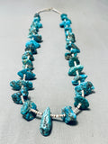 Native American 95 Gram Sturdy Vintage Navajo Chunky Turquoise Heishi Necklace Old-Nativo Arts