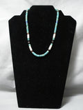 Authentic Vintage Native American Navajo Thomas Singer Turquoise Sterling Silver Necklace-Nativo Arts