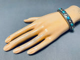 Gorgeous Vintage Native American Navajo Cerrillos Kingman Turquoise Sterling Silver Bracelet-Nativo Arts