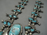 Squash Blossom Necklace Vintage Zuni Native American Sterling Silver Turquoise-Nativo Arts
