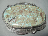 One Of Biggest Vintage Native American Navajo Royston Turquoise Sterling Silver Buckle Ever Made-Nativo Arts
