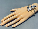Wonderful Native American Zuni Mother Of Pearl Sterling Silver Minnie Bracelet-Nativo Arts