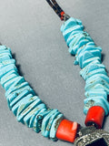 One Of The Most Unique Vintage Native American Navajo Turquoise Sterling Silver Necklace-Nativo Arts