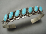 Amazing Vintage Native American Navajo Turquoise Lapis Sterling Silver Bracelet-Nativo Arts