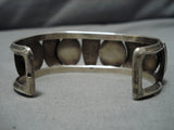 Rare Old Morenci Turquoise Vintage Native American Navajo Sterling Silver Bracelet Old-Nativo Arts