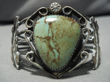 Stunning Vintage Native American Navajo Royston Turquoise Sterling Silver Bracelet Old-Nativo Arts