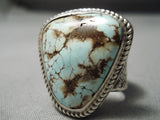 One Of The Best Vintage Native American Navajo Dry Creek Turquoise Sterling Silver Ring-Nativo Arts