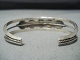 Spectacular Vintage Native American Navajo Kingman Turquoise Sterling Silver Bracelet Old-Nativo Arts