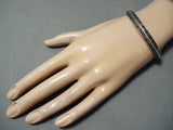 Important Vintage Native American Navajo Sunshine Reeves Sterling Silver Bracelet-Nativo Arts