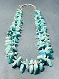 Early Hand Drilled Vintage Santo Domingo Turquoise Heishi Necklace-Nativo Arts