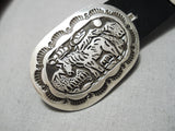 Amazing Vintage Native American Zuni Native Stamp Work Genius Sterling Silver Concho Belt-Nativo Arts