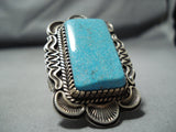 Important Vintage Native American Navajo Tommy Jackson Turquoise Sterling Silver Ring-Nativo Arts