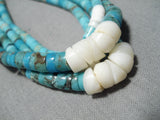 One Of Best Vintage Native American Navajo Turquoise Nugget Jacla Necklace Old-Nativo Arts