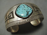 Superior Vintage Native American Navajo Hopi Turquoise Sterling Silver Bracelet Old-Nativo Arts