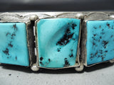 Important Vintage Native American Navajo 7 Sleeping Beauty Turquoise Sterling Silver Bracelet-Nativo Arts