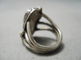 Quality Vintage Native American Navajo Blue Diamond Turquoise Sterling Silver Ring Old-Nativo Arts
