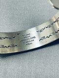 One Of The Most Intricate Ver Native American Navajo Turquoise Sterling Silver Bracelet-Nativo Arts