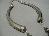 Magnificent Vintage Navajo Sterling Silver Native American Necklace Old-Nativo Arts