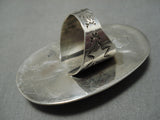 Tremendous Vintage Native American Navajo Domed Royston Turquoise Sterling Silver Ring-Nativo Arts