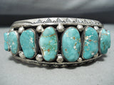 Best Jeanette Dale Vintage Native American Navajo Carico Lake Turquoise Sterling Silver Bracelet-Nativo Arts