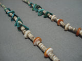 Impressive Vintage Navajo Turquoise Heishi Native American Necklace Old-Nativo Arts