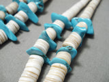 Native American Very Rare Mostly Heishi Turquoise Vintage Santo Domingo Necklace-Nativo Arts